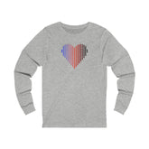 Polyamory Heart Lines Long Sleeve T-Shirt: Pride Gradient Tee